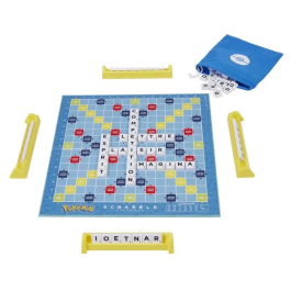 Mattel Games Scrabble Pokémon HXT27 Jeu de société familial avec 2 modes de jeu