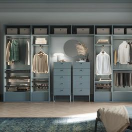 Emuca Rack avec glissières à extension totale et à fermeture douce pour accessoires d'armoire Quartz, 862-888mm, Aluminium et plastique, Titane