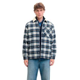 Chemise à manches longues homme Jack & Jones Jjzac Teddy Overshirt Ls Bleu foncé