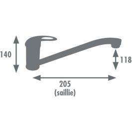 Mitigeur d'évier de cuisine - Chromé - Réduction du débit - Bec mobile - JOCKER - EDOUARD ROUSSEAU