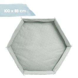 Tapis de parc bébé - ROBA - Pour parc hexagonal - Rembourré - Vert givré