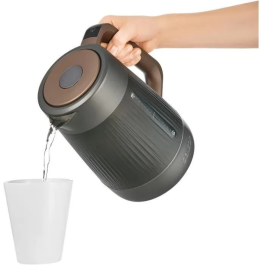 Sencor SWK 0931BK - Bouilloire électrique en verre, 1.7 L, réglage température 35-100 °C, affichage LED, arrêt automatique, Cool Touch, base pivotante 360°