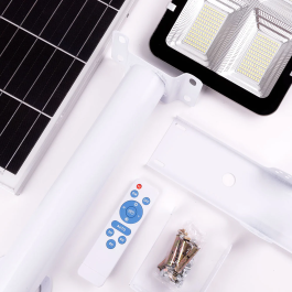 HO-FAR-SOL-300W-WW Lanterne Solaire LED 300W Dimmable avec Télécommande Blanc Froid IP65