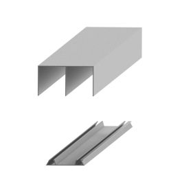 HERRAJES ALK Guides Supérieures et Inférieures Lugano Sp10/16 Finition Argent Mate Longueur 2M