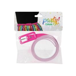 Cinturon Ceinture en Néon Rose - Style Rétro Années 80, Accessoire Lumineux et Brillant