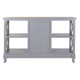 Buffet DKD Home Decor Gris Naturel Bois de paulownia Bois MDF 132 x 40 x 84.5 cm 132 x 40 x 84,5 cm