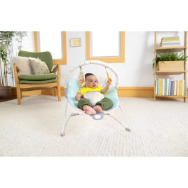 Bright Starts Disney Baby Winnie l'ourson - Transat bébé évolutif 0 à 6 mois avec arche de jouets d'éveil amovible et vibrations apaisantes