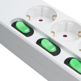 Rallonge 3 prises Schuko avec interrupteur TM Electron 3680 W Blanc (1,5 m)