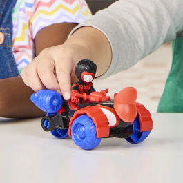 Hasbro - Véhicule Techno-Quad et Figurine Miles "Spin" Morales 7.5 cm - Marvel Spidey et ses Amis Extraordinaires - Jouet Super-Héros dès 3 ans