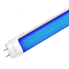 BX3 LIGHT BX3-T8-1200-18W-B-O - Tube LED T8 18W, 1500 lumens, 120 cm, diffuseur opale bleu, 40000 heures, remplacement direct, éclairage décoratif