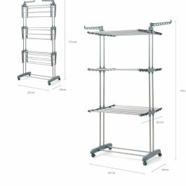 Pack Étendoir Pliant Vertical à Roulettes et Plieur de Linge InnovaGoods