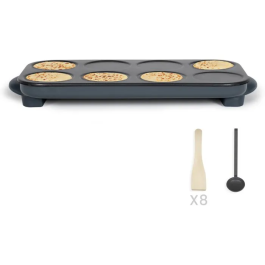 Livoo DOC186G Maxi Crêpes Party - Appareil à 8 Mini Crêpes Ø 12 cm, 1500 W, Revêtement Antiadhésif, Noir Precio: 70.272. SKU: B1EW6NAXC4