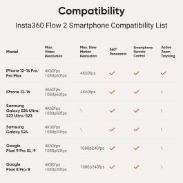 Stabilisateur de soutien Insta360 CINSABQA_FLOW2LITE12