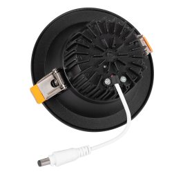 Downlight LED Circulaire 9W 900Lm 4000K Anti-Reflets UGR19 IP20 Aluminium Noir