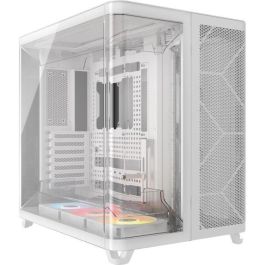 Boitier PC - CORSAIR - AIR 5400 RS-R ARGB Tempered Glass Mid-Tower - Ventilateurs RGB a rotor inversé - Blanc