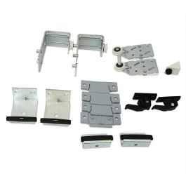 OMGE Kit de Ferrures ABAKA pour Armoire 2 Portes 1050.61 / 1050.62, Charge Max 30kg par Porte, Profils Aluminium et PVC Inclus