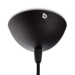 Lampe suspendue Adelyn SKD-P004-B Blanc ou Noir Design Industriel Métal/PVC E27 Compatible LED