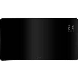 Sencor Radiateur Intelligent Connecté Wi-Fi SCF 4741BK 2400 W en verre, Écran LED, Thermostat, Contrôle Application, 2 Puissances (1200/2400 W), Programmation, Noir