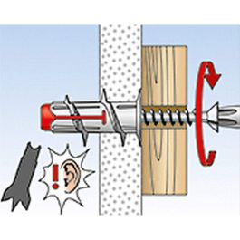 FISCHER Duoblade Taco Pladur pour vis de 4-5 mm (Set de 40)