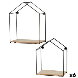 Étagère Max Home Fer Bois MDF 21 x 25 x 10 cm (6 Unités)