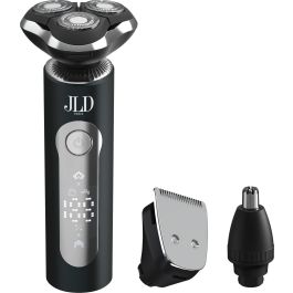 Jean Louis David JEA3666085213772 Tondeuse Multiusage Kit de Soin 4 en 1 3 Têtes Écran Digital Noir