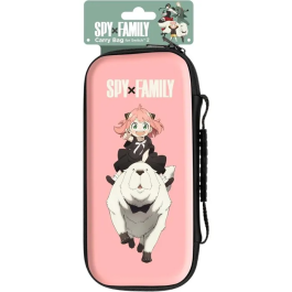 Konix Housse de Protection Transport pour Nintendo Switch, Nintendo Switch 2 et Switch OLED - Accessoires Rangement Cartouches - Design Spy x Family Anya et Bond Forger Rose