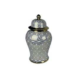 Potiche DKD Home Decor Porcelaine Doré Blanc Oriental (22 x 22 x 42 cm) Precio: 96.69. SKU: S3039994