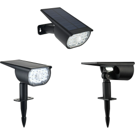 Galix G2603 - Spot solaire à planter ou à appliquer murale, détecteur de présence 3m, 300 lumens, 3 modes, 18650 Lithium Precio: 45.852. SKU: B1AXEG5RLF