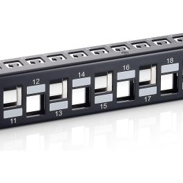 Equip Patchpanel 24x Cat6A 19" FTP 1HE Keystone Montage sw