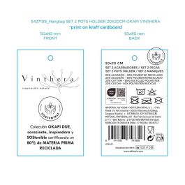 Set 2 Agarradores Reciclado Okapi Due Vinthera 20x20 cm