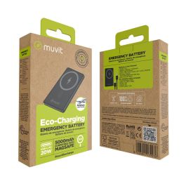 Powerbank Muvit for Change Noir Aluminium 5000 mAh