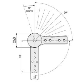 Q&Q Ressort Compas Plat Zincé Anti-fils 90-180 Duali pour Canapé 10 Positions avec Retour