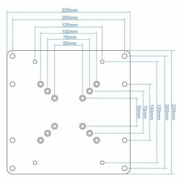 Adaptateur TooQ VMA0200-B 23"-42"