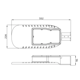 LEDVANCE Farola LED AREA 120W 15000Lm 3000K 150 x 85° IP66 LVE-4058075557857
