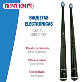 Baguettes de tambour Bontempi Electriques Noir Lumière