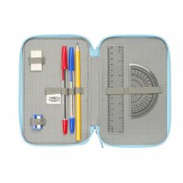 Pochette à crayons triple Peppa Pig Bleu 12,5 x 19,5 x 5,5 cm 37 Pièces