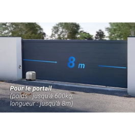 EZVIZ Kit Moteur de Portail Coulissant Connecté HG2 600 Pro - Motorisation jusqu'à 600 kg, Contrôle Smartphone, Sécurité Anti-Écrasement