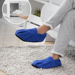 Pack Chaussons Chauffants Micro-ondes et Couverture à Manche Individuelle avec Poche Centrale InnovaGoods