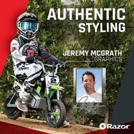 Scooter électrique pour Enfants Razor Dirt Rocket SX350 McGrath Blanc Noir Vert Gris