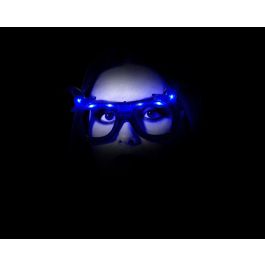 Gafas con gorro de bruja et lumière LED pour costume Halloween - Accessoire de fête Violet