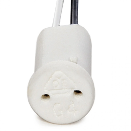 Portalamparas Céramique G4/MR11 Cable 300mm 180°C