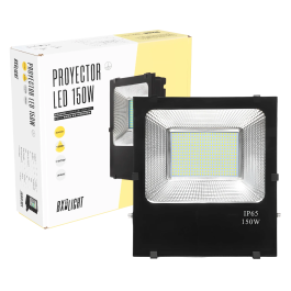 BX3 Projeteur LED 150W 18000lm IP65 Blanc Chaud 3000K avec réflecteur orientable, pour éclairage extérieur industriel, parking, stade [BX3-FH-150W-WW]