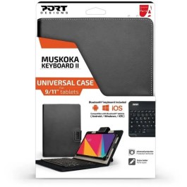 Port Designs Housse Tablette + Clavier Bluetooth DISEÑOS DE PUERTOS Muskoka 9/11"