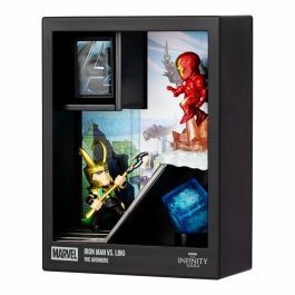 Fandrop Figurine Star Wars Iron Man vs Loki Vitrine avec scène culte + mini poster - 18 cm