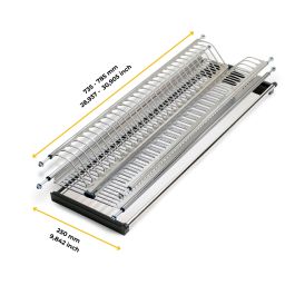Emuca Égouttoir acier inoxydable Drynox, module 800mm, acier inoxydable