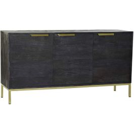 Buffet DKD Home Decor Noir Doré Bois de manguier 145 x 41 x 77 cm