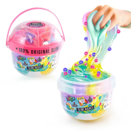 Canal Toys - So Slime - Slime Bucket SSC 393 - Coffret de 2 Slimes Géantes avec Décorations - Jeu Créatif à Collectionner - Dès 6 ans