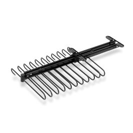 Emuca Porte-pantalons extractible, 11 tiges, guides d'extraction totale, Acier, Peint en noir