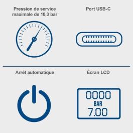 Scheppach Compresseur Portable Sans Fil AC10/8V SCH4046664246633