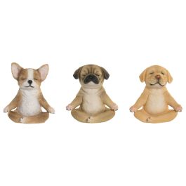 Figurine Décorative Home ESPRIT Marron Chien 14,5 X 9,5 X 16 CM (3 Unités)